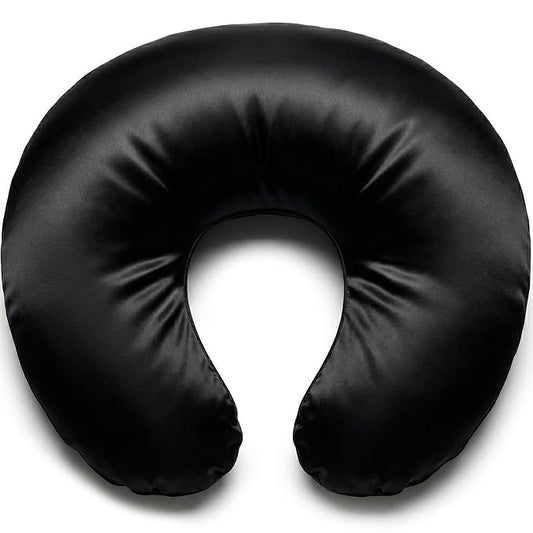 Pro Goleem Satin Nursing Pillow Cover Silk Feeling Soft Feeding Pillow Slipcover for Breastfeeding Moms Fits Standard Infant Nursing Pillow or Positioner Black