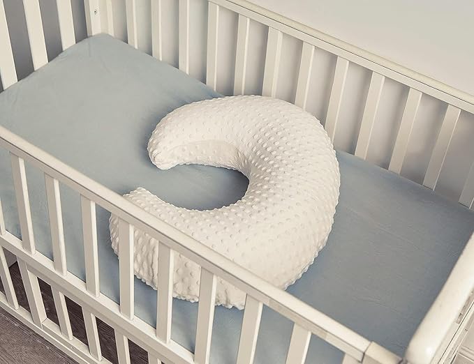Baby Nursing Pillow Cover, Nursing Pillow Slipcovers for Breastfeeding Moms, Ultra-Soft Fit Standard Infant Nursing Pillows for Infant Newborn Baby Boy Girl (Pristine)
