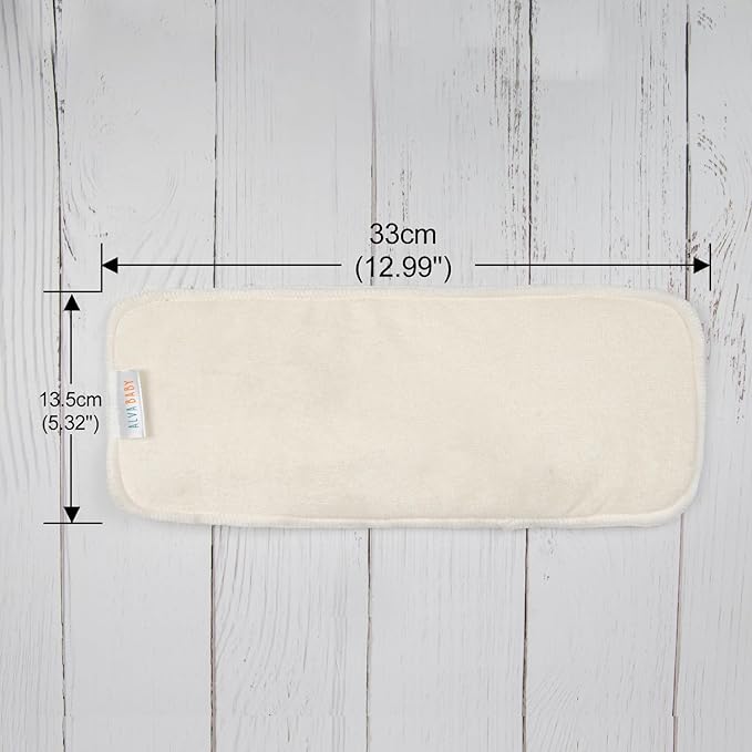 ALVABABY 12PCS Cloth Diaper Inserts - 4-Layer Super Soft Inserts for Diapers and Covers