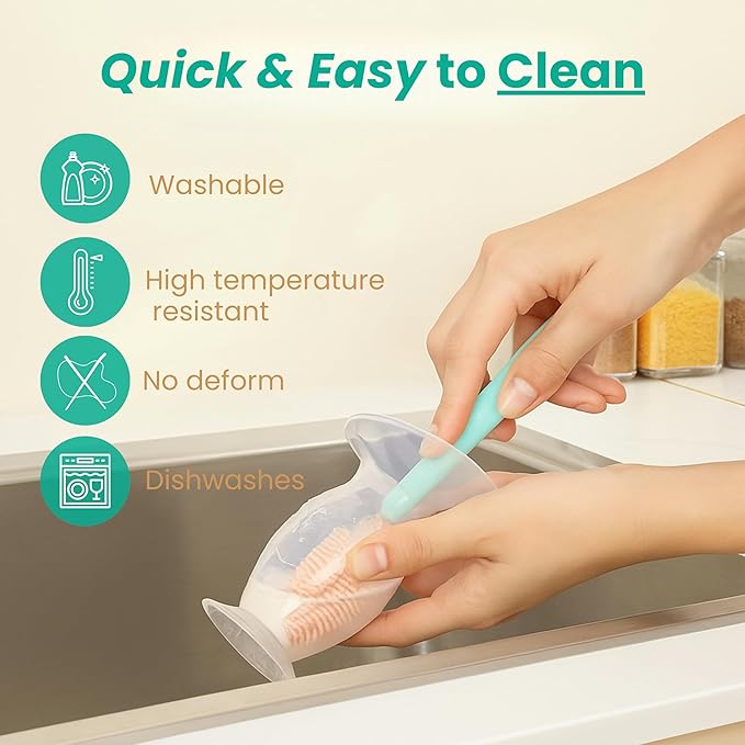 Manual Breast Milk Collector with Suction – Silicone Milk Collector for Breastfeeding – BPA Free – Comfort Fit