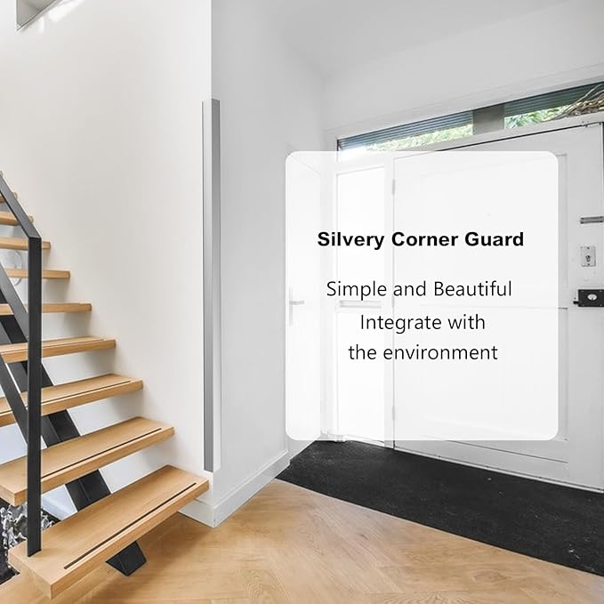 Aluminium Alloy Corner Guards 12Pcs Wall Corner Protector 1.6" x 1.6" x 48" Wall Corner Protection Decoration Pack of 12 Corner Guards 20 Ga/1 mm Thickness