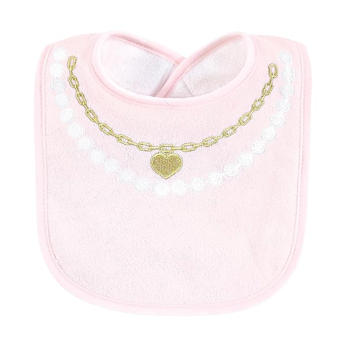 Hudson Baby Infant Girl Cotton Terry Drooler Bibs with Fiber Filling, My Mama, One Size