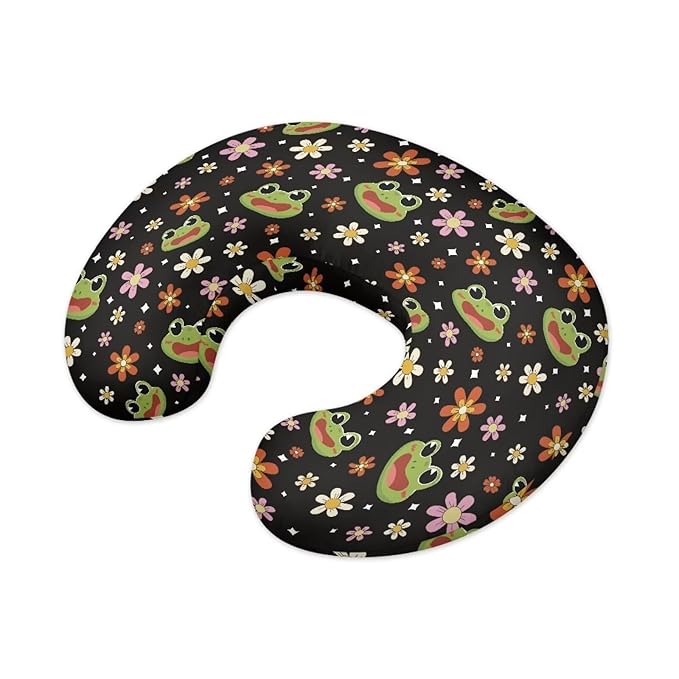 Nursing Pillow Cover for Breastfeeding Pillow Frog Flower Nursing Pillow Slipcovers, Breastfeeding Pillow Cover Boys Girls, Perfect Newborn Choice for Mom or Baby, (Mi-10631538CZA32-22)