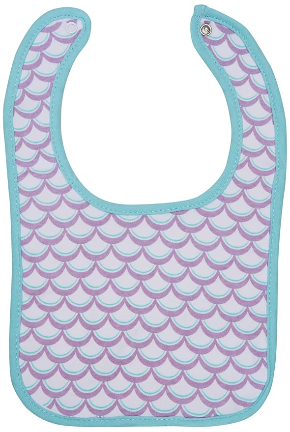 Hudson Baby Unisex Baby Cotton Bibs, Mermaid, One Size