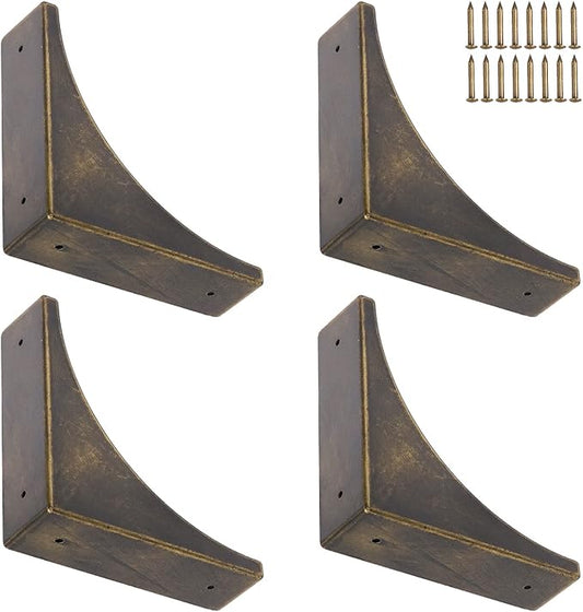 Box Edge Corner Guards Decorative Furniture Corner Protectors Edge Safety Protector Furniture Corner Bumpers Box Cabinet Case Edge Cover Home Hardware Accessories Pack of 4 Bronze