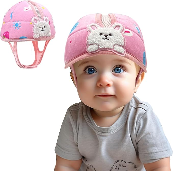 Soft Infant Safety Helmet,Baby Helmet for Crawing Walking,Baby Helmet 1-2 Years for Anti-Fall Head Protector,Adjustable