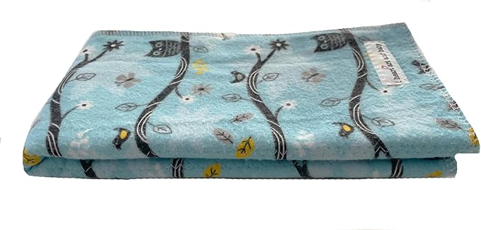 Infant Burping Cloth, Burp Cloths for Baby Boy or Girl, Soft and Absorbent - Cotton Reusable Spit Up Rags, XLarge, 1 Count (Owls)