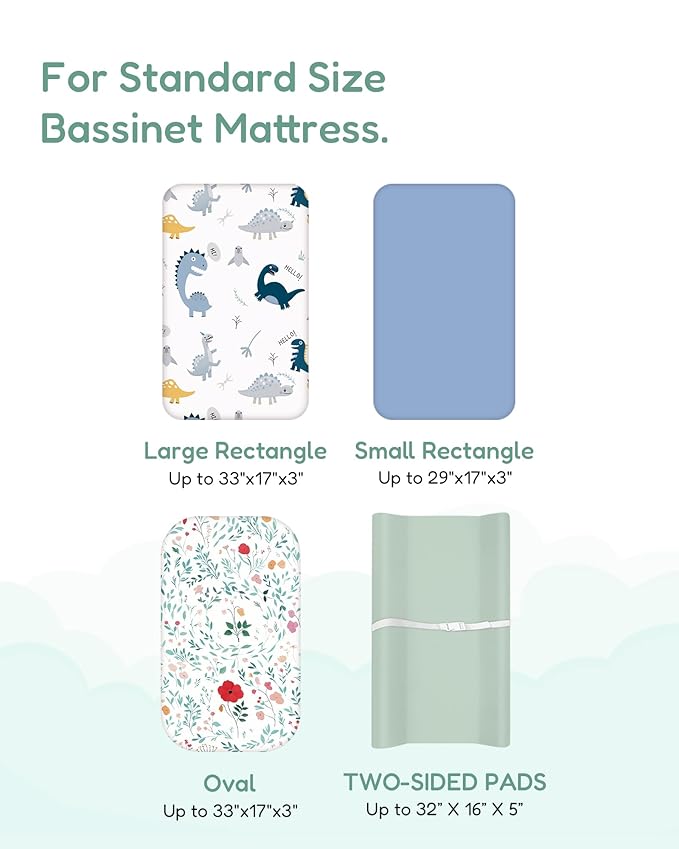 Extra Stretchy Changing Pad Cover, Ultra Soft Premium Jersey Knit Changing Pad Sheets, Unisex for Boys Girls, Fits All Standard Changing Tables/Dresser Tops - 2 Pack