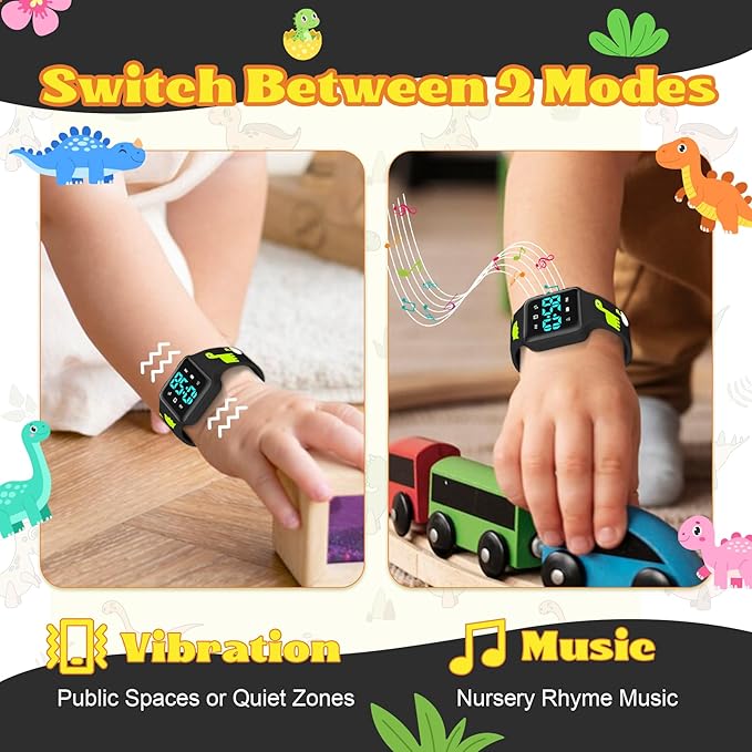 Toddler Potty Training Set – Potty Training Watch with Musical/Vibration Alerts, Fun Board Book, Progress Chart & Reward Stickers – Interactive Toilet Learning Kit for Boys and Girls Ages 2-6