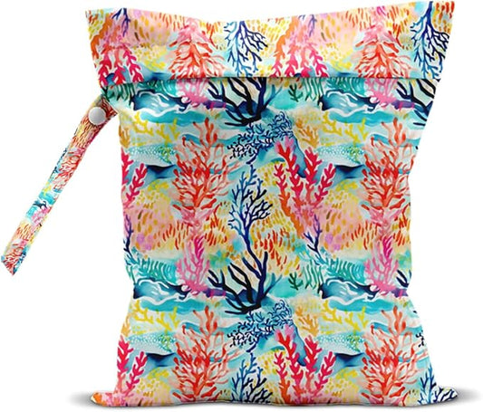 Wet Bag Wet Dry Bag for Swimsuit Travel Beach Pool Stroller Diapers Dirty Yoga Gym Clothes Waterproof Reusable