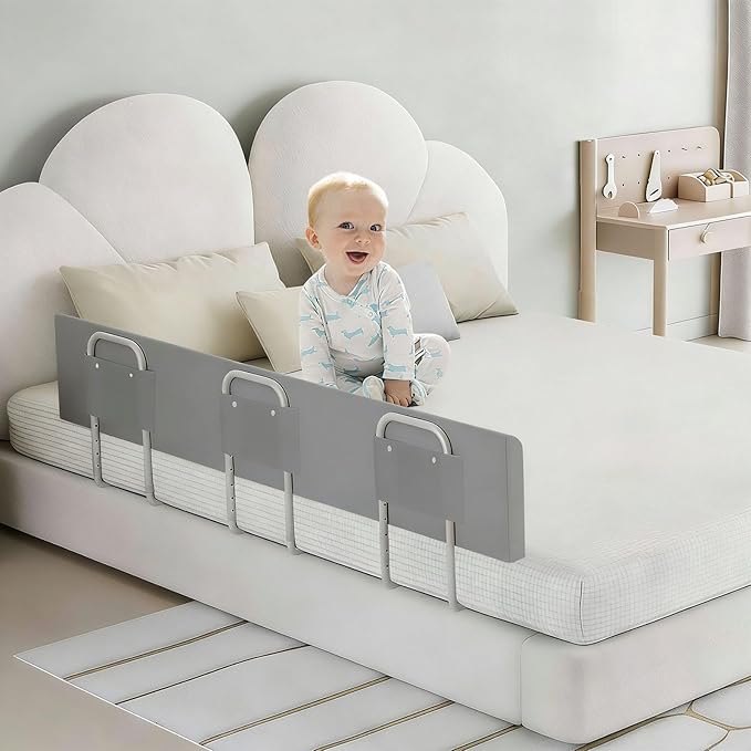 Baby Bed Bumpers for Toddlers Kids Bed,Baby Foam Bed Rail Guard for Elderly Adults,59inch Foam Padded Side Rail，Soft Safety Guard Rail for Kids,Side Rail for Queen King Twin Full Size