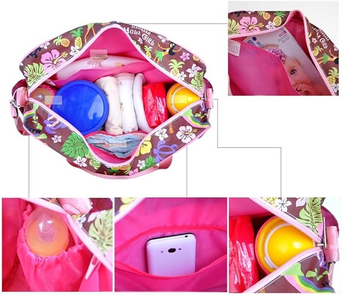 Kamay's Mummy Shoulder Bag Diaper Bag Chic Nappy Changing Bag Tote/Messenger Style Large with Changing Mat, Adjustable Straps