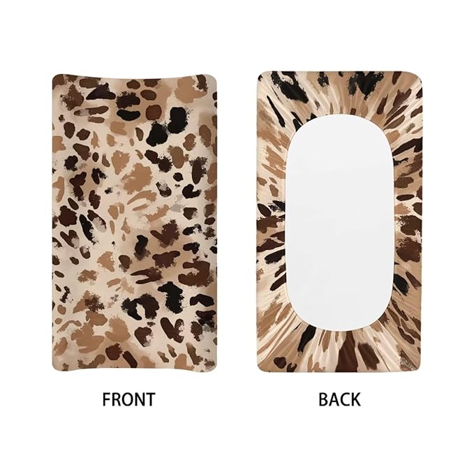 Leopard Print Changing Pad Cover for Baby Soft Baby Diaper Change Table Pad Covers Waterproof Changing Pads Liners for All Season Gift for Holiday