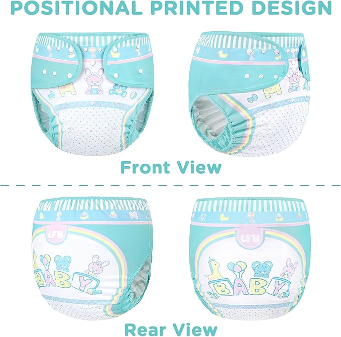 Littleforbig Washable Adjustable Reusable Waterproof Cloth Adult Diaper Wrap Cover - Baby Parade L