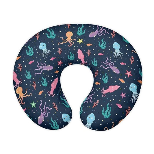 Colorful Octopus Nursing Pillow Cover, Fits The Original Support for Breastfeeding, Bottle Feeding, and Bonding Comfortable Slipcover for Baby Girl and Boy