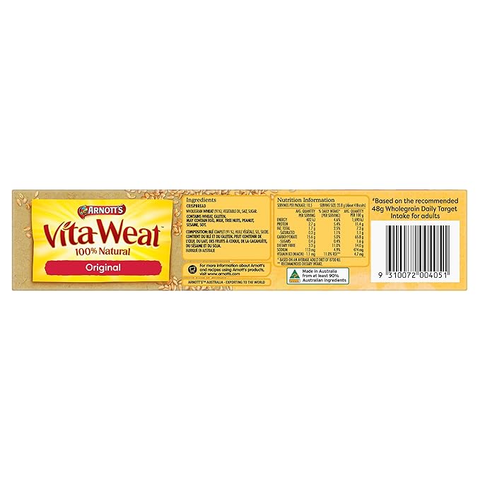 Australian - Arnott's Vita-weat Original 100% Natural 250g.