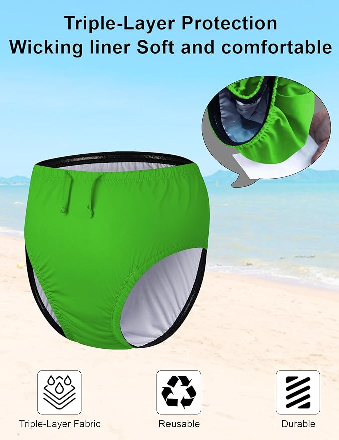 Youth Special Needs Reusable Swim Diapers Swimwear for Incontinence Diaper Covers Waterproof,Leakproof, Unisex