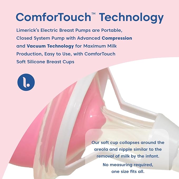 Limerick ComforTouch Kit, Complete Kit for PJ's Comfort & Joy Standard Breast Pumps, Includes 2 Silicone Breast Cups, 2 BPA-Free Bottles, 4 Silicone Gaskets, & 1-Micron Filter with DEHP-Free Tubing
