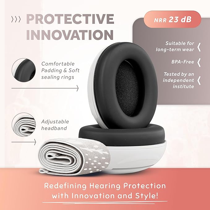 Schallwerk ® Mini+ Baby Ear Muffs – Infant Noise Cancelling Headphones, Toddler Ear Protection, Baby Headphones for Noise