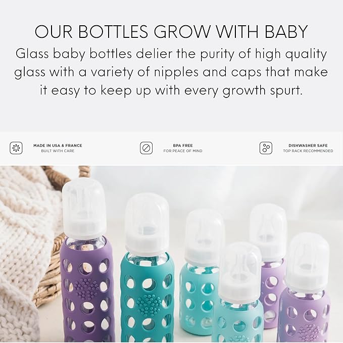 Lifefactory Baby Bundle - Bottle Set - Sky/Mint - 4 oz - 2 pk