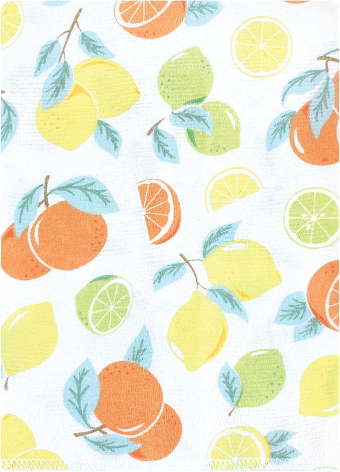 Hudson Baby Unisex Baby Flannel Burp Cloth 12pk, Citrus Mint, One Size