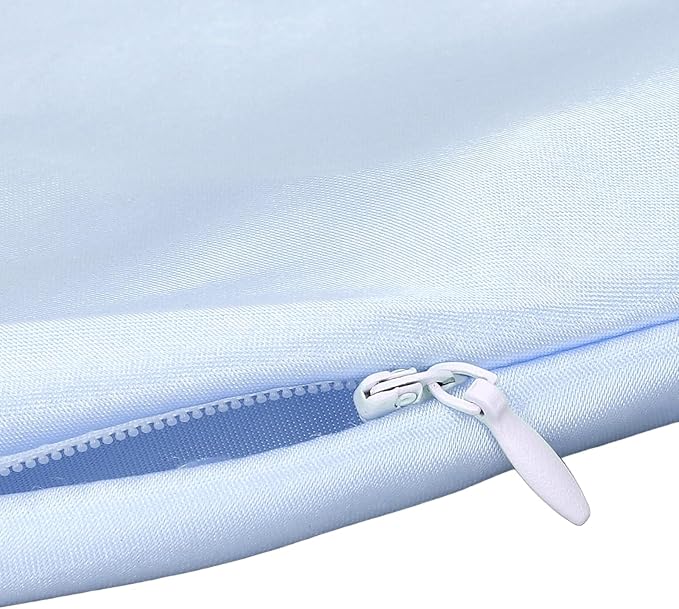 Satin Nursing Pillow Cover,Soft Washable Breathable,Protect for Baby Hair and Skin, Breastfeeding Pillow Slipcover for Feeding (Blue)