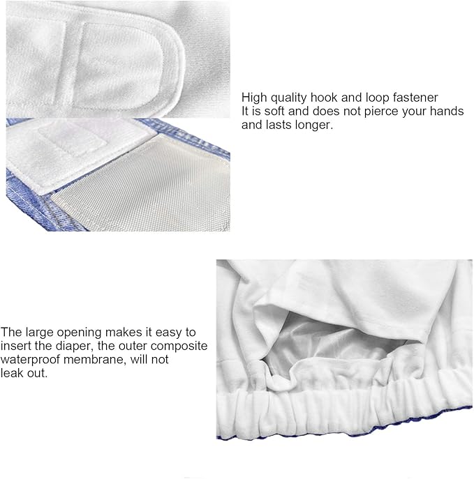 Adult Cloth Diaper Washable Elderly Cloth Diaper Breathable Incontinence Pants Reusable Adjustabl Underwear Overnight Leakfree for Elderly Incontinence Care()