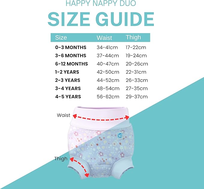 Splash About Happy Nappy Duo, Lilac Spring, 12-24 Months