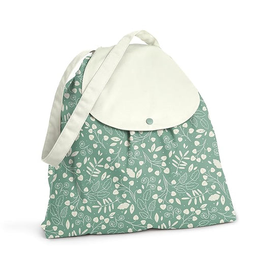 Esembly Day Bag – Reusable Wet and Dry Bag Made From Recycled Fabric With Dual Waterproof Compartments for Cloth Diapers, Swimsuits, Toiletries, and Snacks - Botany