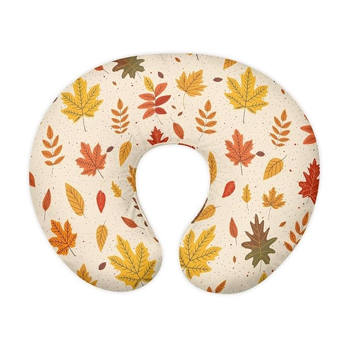 Fall Leaves Breastfeeding Pillow Cover Baby Breastfeeding Slipcover Infant Newborn Nursery Bottle Pillowcase Soft and Easy to Clean Fall Thanksgiving
