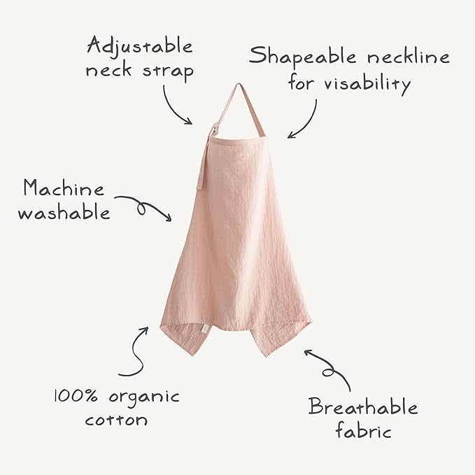 mushie Nursing Cover (Roman Green) | 100% Breathable Organic Cotton | Breastfeeding Privacy
