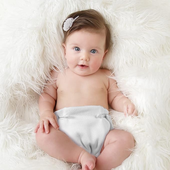 50 Count Birdseye Cloth Diapers for Babies Reusable Baby Diapers Cloth Large 27 x 27 Inch Cotton Baby Reusable Burp for Babies Boy Girl Toddlers