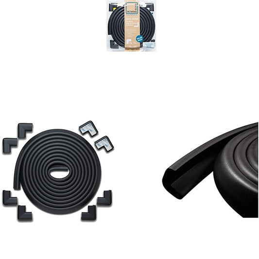 24ft Edge 8 Corners - Bundle & Save - RovingCove HeftyFit Edge Corner Guards, Onyx Black