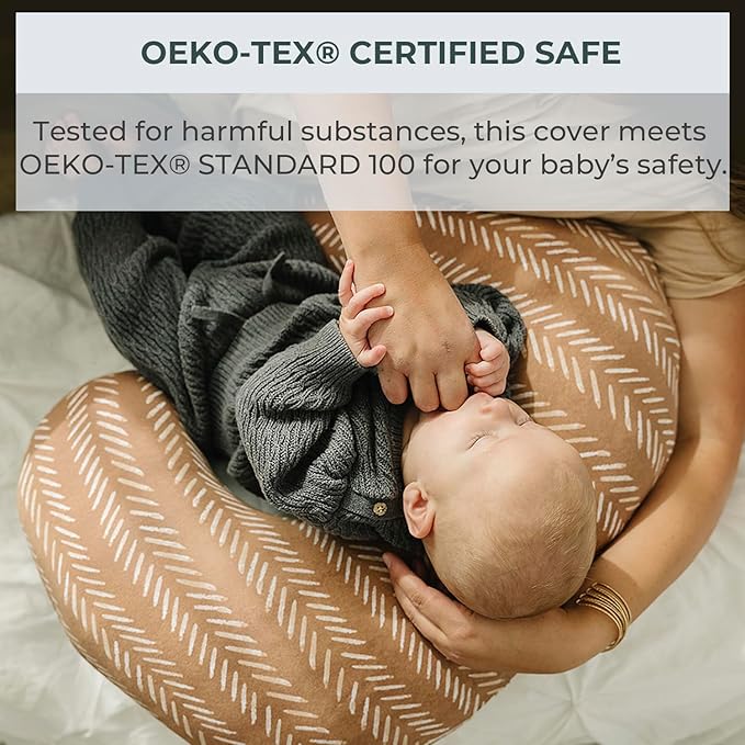 Pobibaby 1-Pack Premium Nursing Pillow Cover - Ultra Soft & Stretchy 96% Cotton, Breastfeeding Pillow Cover for Baby Boys and Girls(Wildlife)