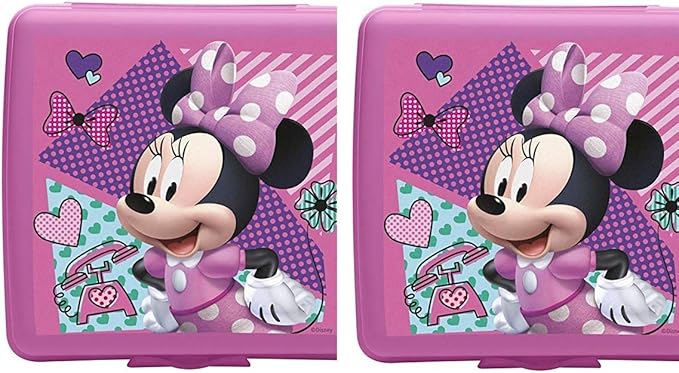 Zak Minnie Mouse Plastic Sandwich Container, (pack of 2)