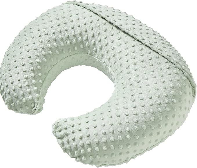 Nursing Pillow and Positioner with Cover for Breastfeeding and Bottle Feeding, Propping Baby, Tummy Time, Baby Sitting Support, Awake-Time Support (Green, 22" x 17.7" x 5.9")
