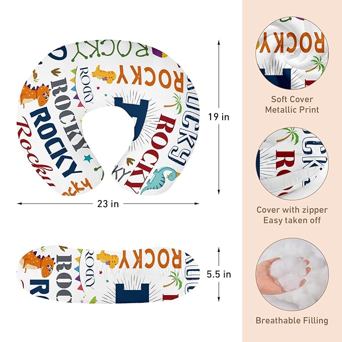Dyoart Baby Nursing Pillow Cover,Personalized Comfortable Nursing Covers,Custom Name Breastfeeding Pillow Cover for Bottle Feeding,Gifts for Boys Girls(one Size)