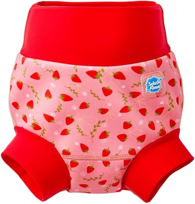 Splash About Happy Nappy Reusable Swim Diaper, Strawberry Field, 12-24 Months