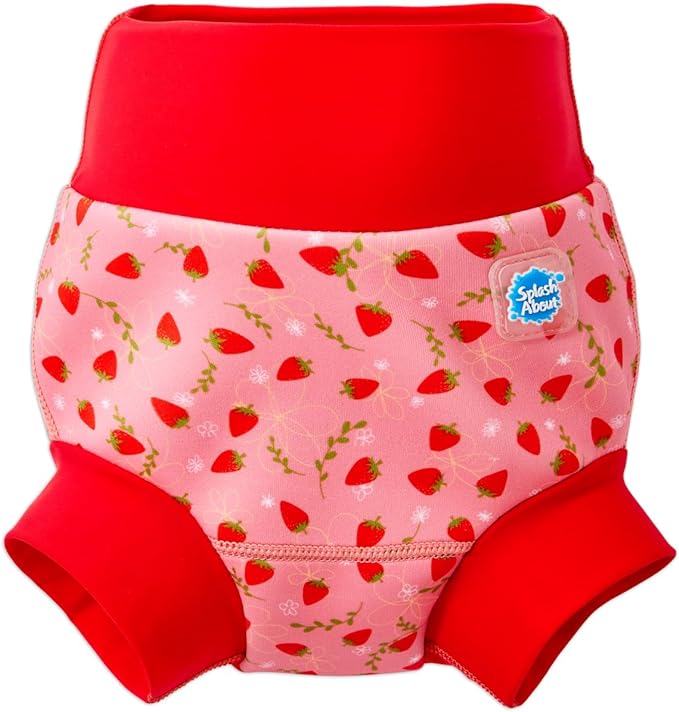Splash About Happy Nappy Reusable Swim Diaper, Strawberry Field, 12-24 Months