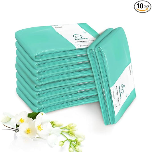 [10 Pack] Dekor Classic Diaper Pail Refills, Extra-Thick Continuous Liner Bags Compatible with Dekor Classic Diaper Pails, Strong Diaper Pail Refills for Baby & Adult Diapers, Nursery Odor Control
