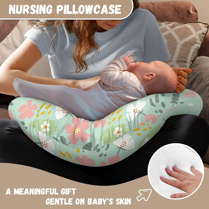 Daisy Nursing Pillowcase Ultra Soft Breastfeeding Pillow, Breathable Nursing Pillow Cover Fits The Original Support for Breastfeeding Bottle Feeding and Bonding