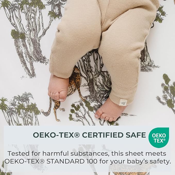 Pobi Baby - 2 Pack Premium Quality Changing Pad Cover - Ultra-Soft Cotton Blend, Stylish Animal Woodland Pattern, Safe and Snug for Baby (Safari)