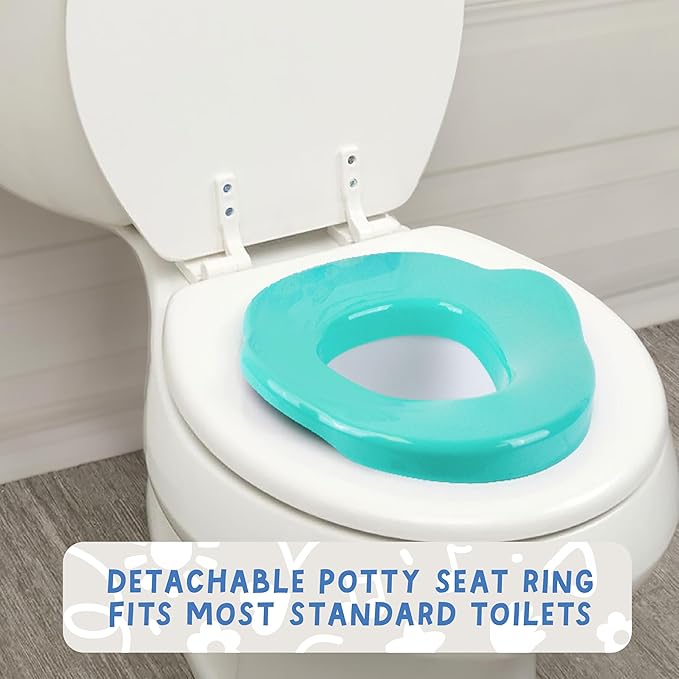 Ms. Rachel 2-in-1 Playtime Floor Potty Trainer With Sound - Stage 1 Training - Removable Potty Seat for Stage 2 Training - 6 Ms. Rachel Sounds and Music - Storage - Removable Parts for Easy Cleaning