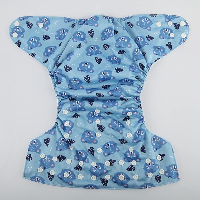 2 to 7 Years Old Cloth Diaper Nappy Pocket Reusable Washable Junior Big Baby Kids Toddler (Bears Blue)