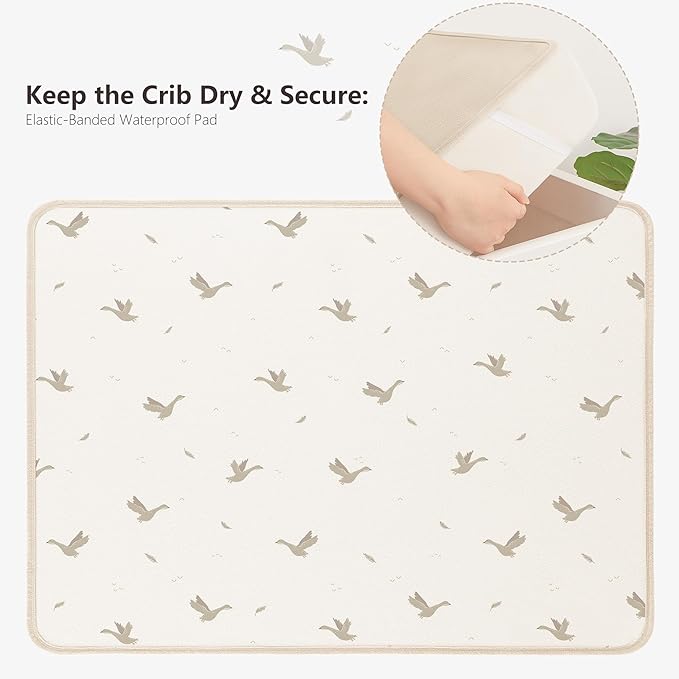 Portable Changing Pad for Baby, Absorbent and Soft Diaper Changing Pad Portable 2 Pack Changing Mat Travel 35 * 29.5 inch, Newborn Shower Gifts - Apricot&Goose