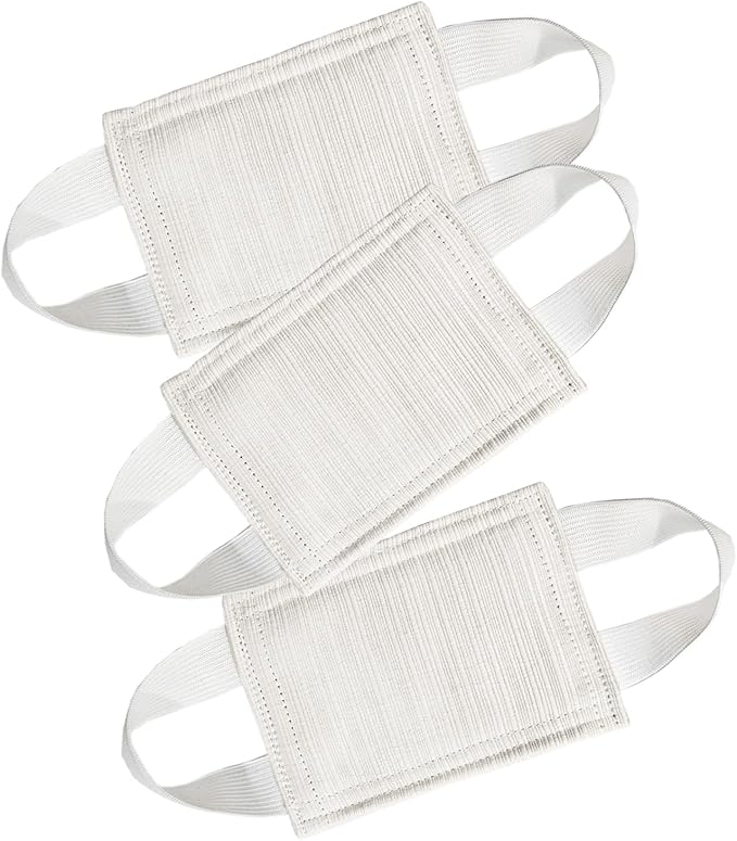 Baby Proof Door Silencer & Cloth Latch Cover - Quiet Soft Close Anti-Slam Pads Prevent Slamming Noise & Accidental Locking, Safety for Nursery & Toddler (3 Pack, Beige, 4.1x3.1 Inches)