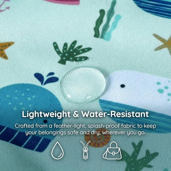 Waterproof Wet Bag with Wrist Strap, Reusable Zippered Pouch for Beach, Swim & Travel, Compact Cosmetic Toiletry Organizer Bag, 7.9 * 9.5 * 2 inches