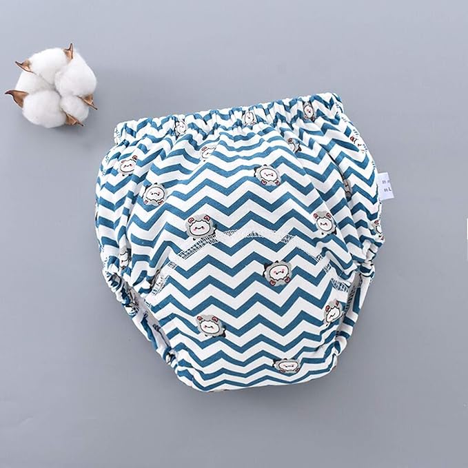 4 Pack Baby Toddler Potty Training Pants Layered Cotton Training Underwear for Toddlers Girls Boys