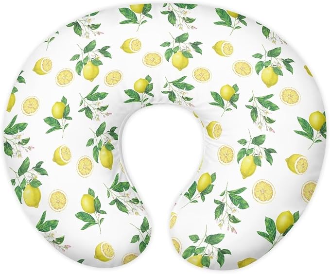 Nursing Pillow Cover, Ultra Soft Compatible with Pillow,Washable & Breathable，Fits The Original Support for Breastfeeding,Lemon