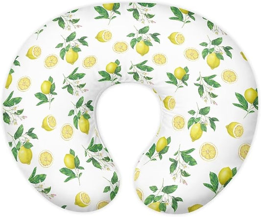 Nursing Pillow Cover, Ultra Soft Compatible with Pillow,Washable & Breathable，Fits The Original Support for Breastfeeding,Lemon